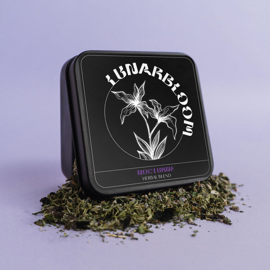 nocturne lunarbloom herbal mix with damiana dream herb lavanda hyssop blacknight hollyhock catnip